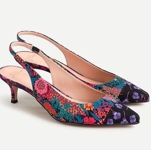 J. Crew Sophia Slingback Pumps in Mixed Liberty Prints